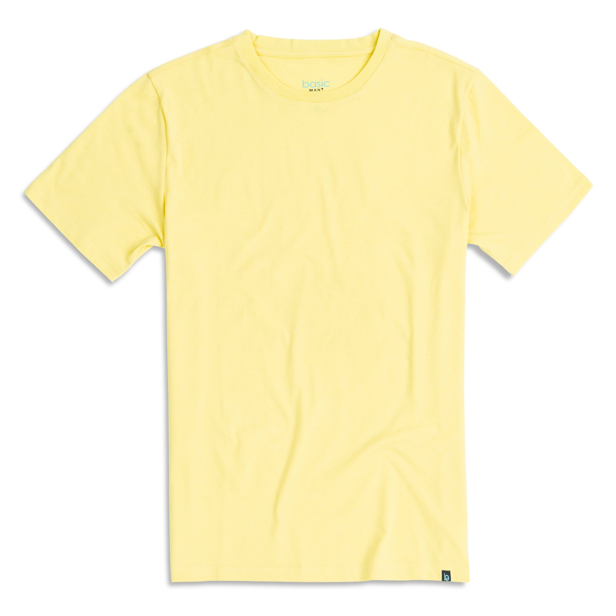 Heather Yellow Crew Neck Shirt Cotton