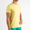 Pale Yellow Crew Shirt Cotton